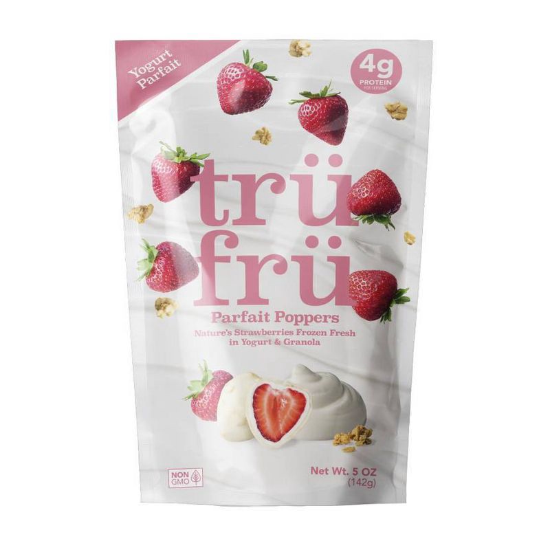 slide 1 of 4, Tru Fru Parfait Poppers Frozen Strawberries in Yogurt & Granola - 5oz, 5 oz