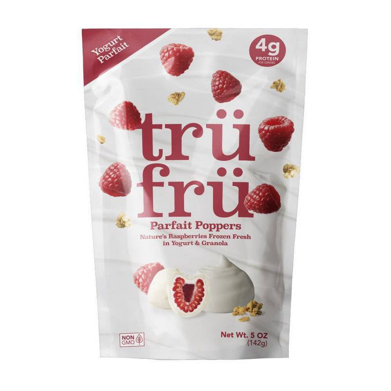 slide 1 of 4, Tru Fru Parfait Poppers Frozen Raspberries in Yogurt & Granola - 5oz, 5 oz