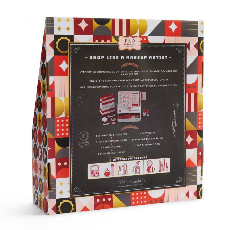 slide 8 of 8, FAO Schwarz Beauty Boutique Pretend Makeup Shop Register - 19pc, 19 ct