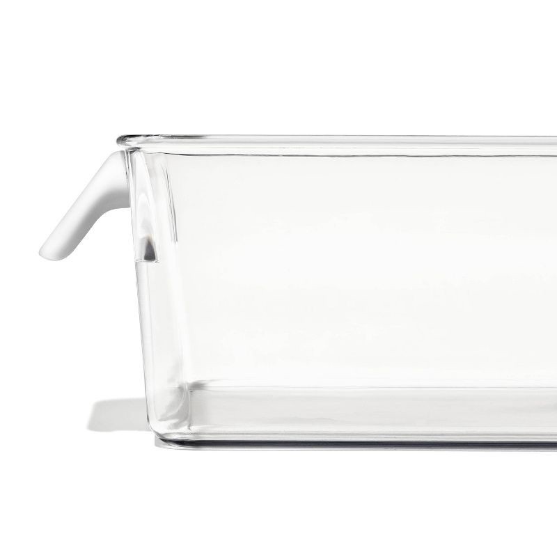 slide 2 of 6, OXO Plastic Mini Fridge Bin White, 1 ct