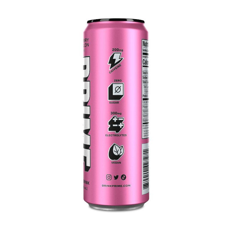 slide 2 of 5, Prime Hydration Prime Strawberry Watermelon Energy Drink - 12 fl oz Can, 12 fl oz