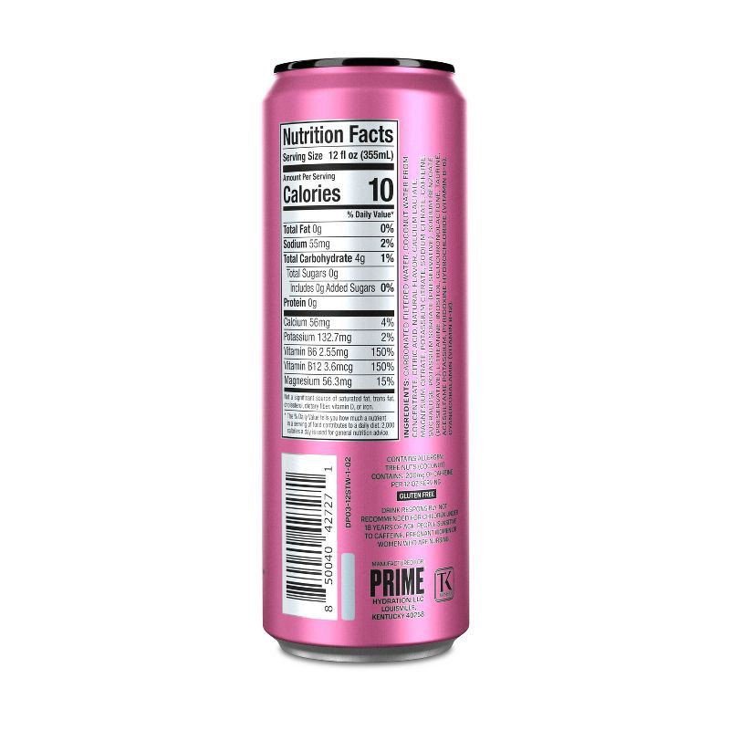 slide 4 of 5, Prime Hydration Prime Strawberry Watermelon Energy Drink - 12 fl oz Can, 12 fl oz