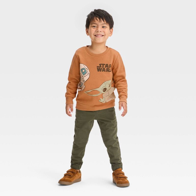 slide 3 of 4, Toddler Boys' Woven Jogger Pants - Cat & Jack™ Olive Green 4T: Cotton-Spandex, Elastic Waist, Pockets, 1 ct