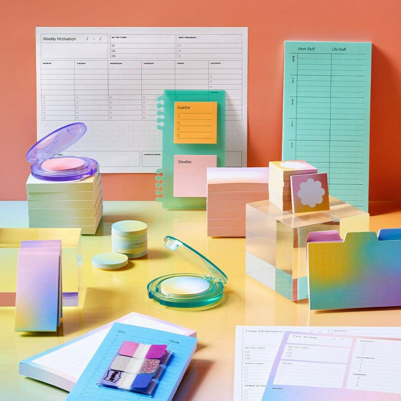 Postit Tabbed Sticky Notes 3"x 4" Iridescent 1 ct Shipt