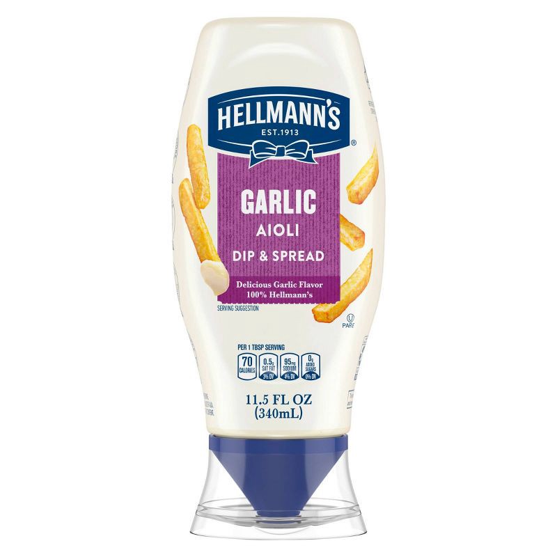 slide 1 of 7, Hellmann's Garlic Aioli - 11.5 fl oz, 11.5 fl oz