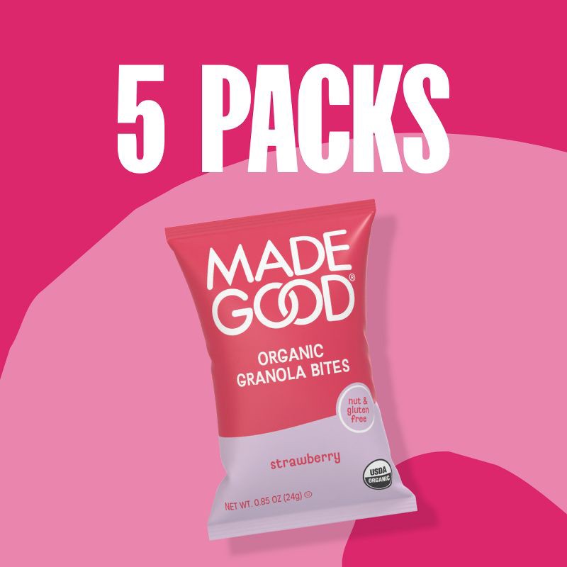 slide 3 of 7, MadeGood Strawberry Granola Minis - 5ct/4.25oz, 5 ct, 4.25 oz
