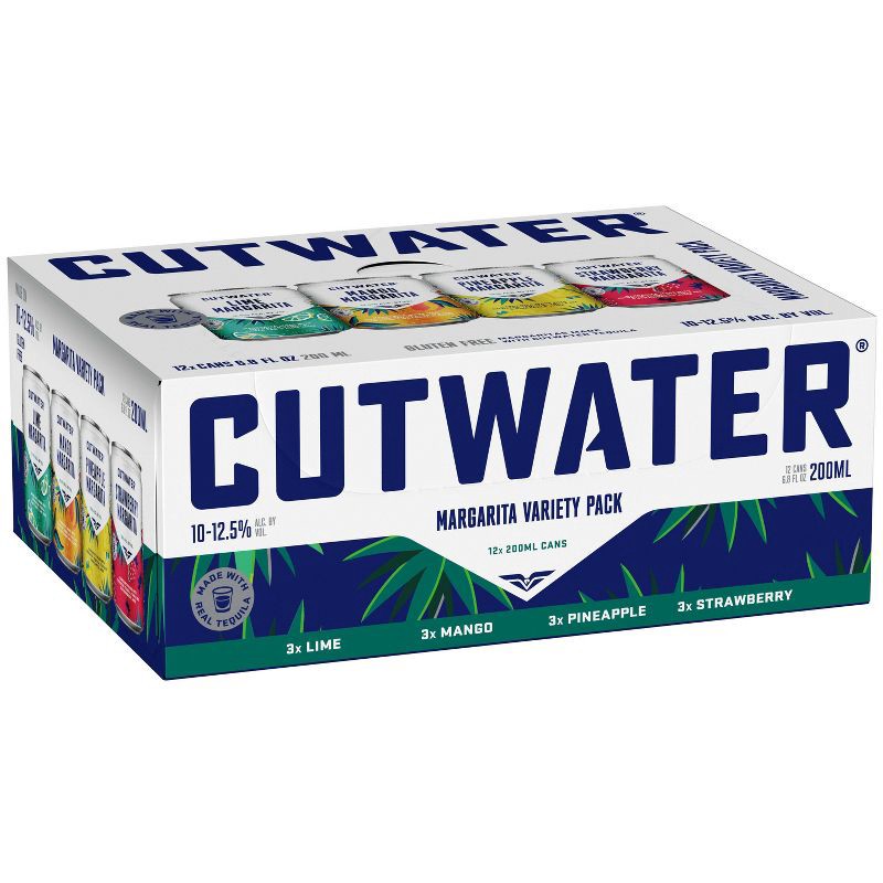 slide 2 of 17, Cutwater Spirits Cutwater Margarita Variety Pack - 12pk/200ml Cans, 12 ct, 200 ml