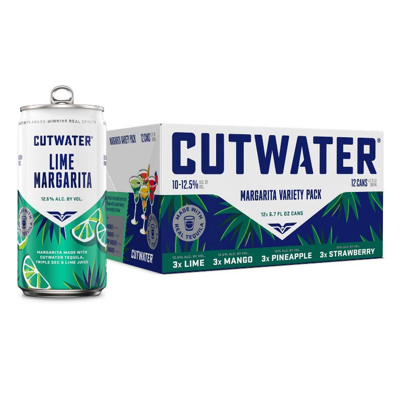 slide 12 of 17, Cutwater Spirits Cutwater Margarita Variety Pack - 12pk/200ml Cans, 12 ct, 200 ml