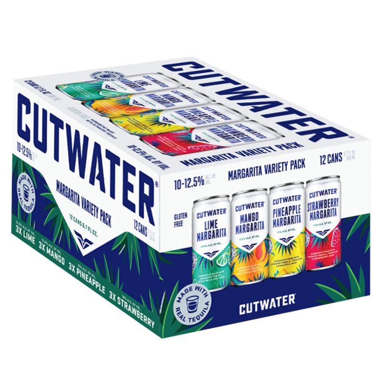 slide 5 of 17, Cutwater Spirits Cutwater Margarita Variety Pack - 12pk/200ml Cans, 12 ct, 200 ml