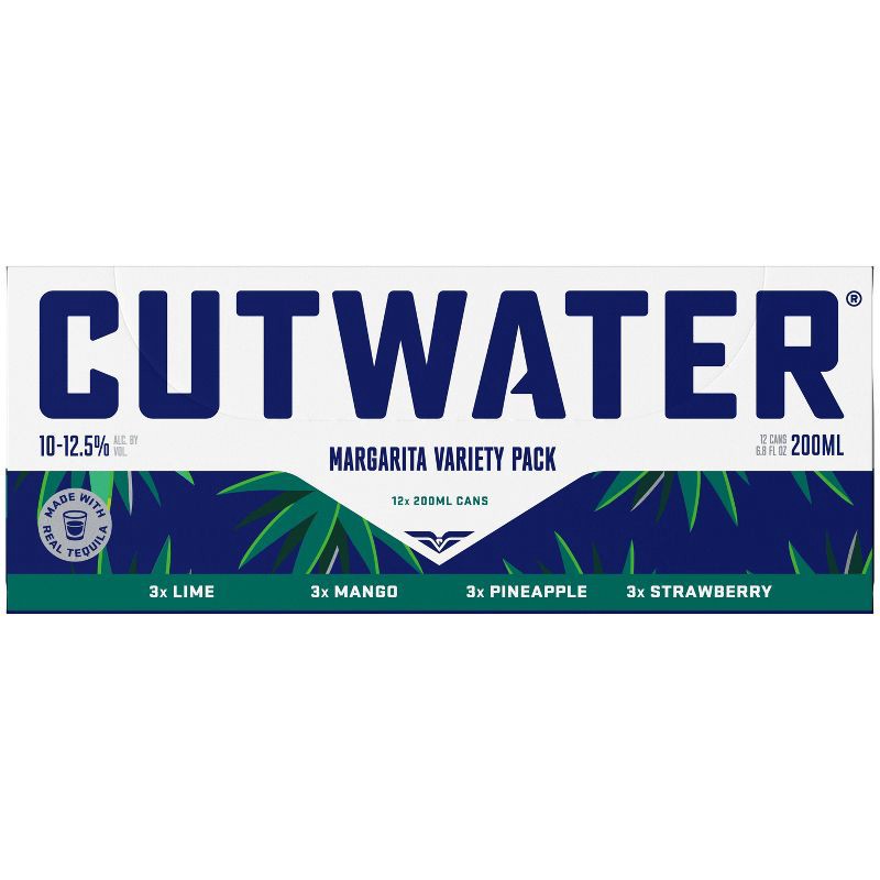 slide 6 of 17, Cutwater Spirits Cutwater Margarita Variety Pack - 12pk/200ml Cans, 12 ct, 200 ml