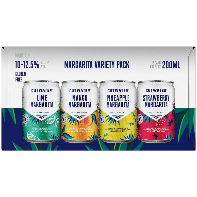 slide 7 of 17, Cutwater Spirits Cutwater Margarita Variety Pack - 12pk/200ml Cans, 12 ct, 200 ml