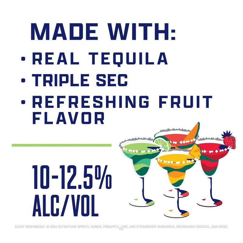 slide 11 of 17, Cutwater Spirits Cutwater Margarita Variety Pack - 12pk/200ml Cans, 12 ct, 200 ml