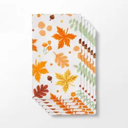 20ct Thanksgiving Leaves Pattern Guest Towel - Spritz