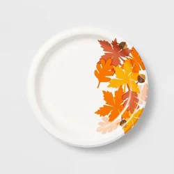 20ct Thanksgiving Plaid Snack Plate - Spritz