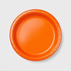 40ct Fall Dinner Plate Orange - Spritz