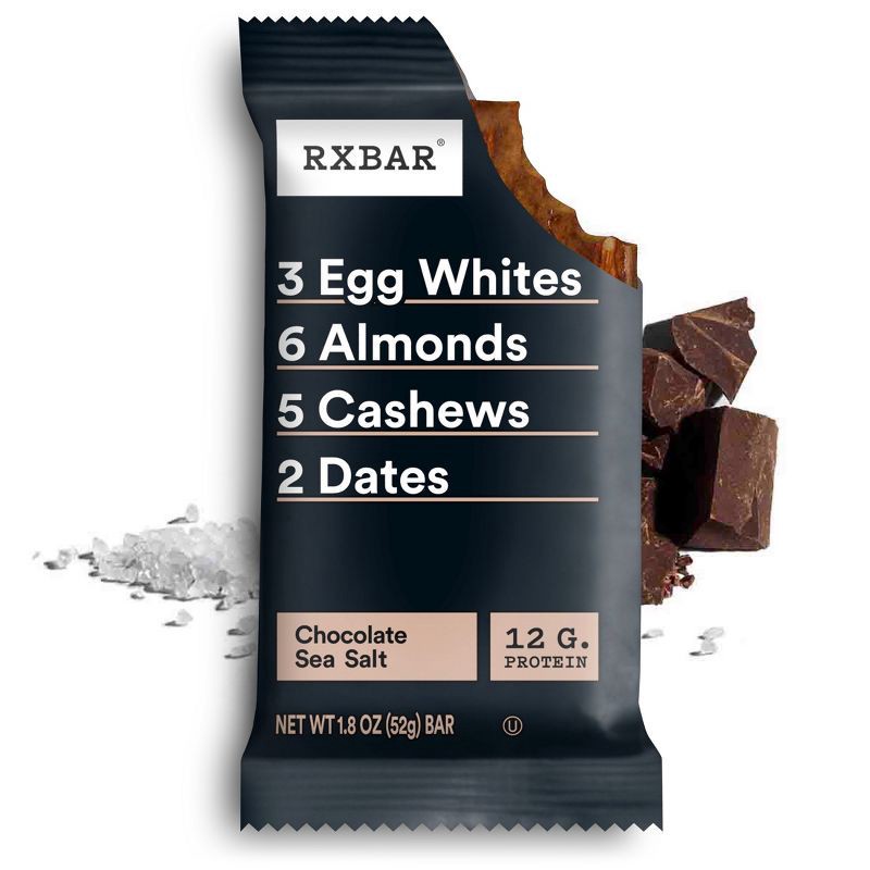 slide 7 of 11, RXBAR Chocolate Sea Salt Protein Bars - 9.1oz/5ct, 9.1 oz, 5 ct