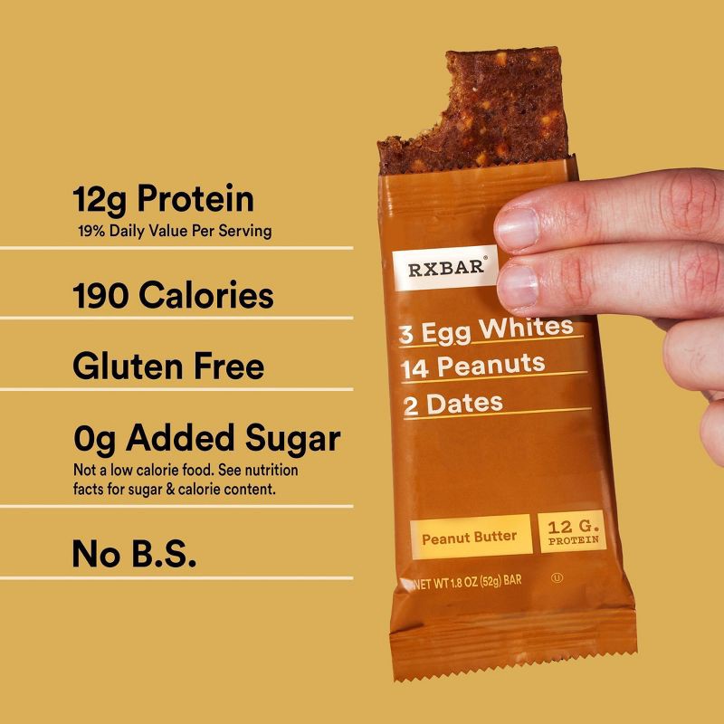 slide 3 of 12, RXBAR Peanut Butter Protein Bars - 5ct/9.1oz, 5 ct, 9.1 oz