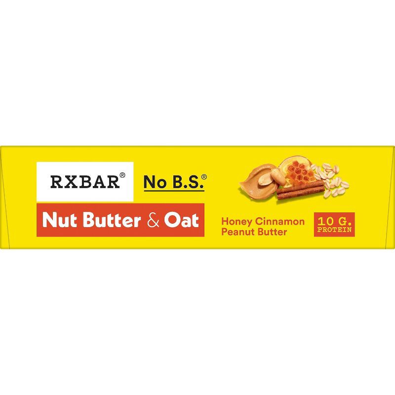 slide 12 of 12, RXBAR Nut Butter & Oat Honey Cinnamon Peanut Butter Protein Bars - 9.7oz/5ct, 9.7 oz, 5 ct