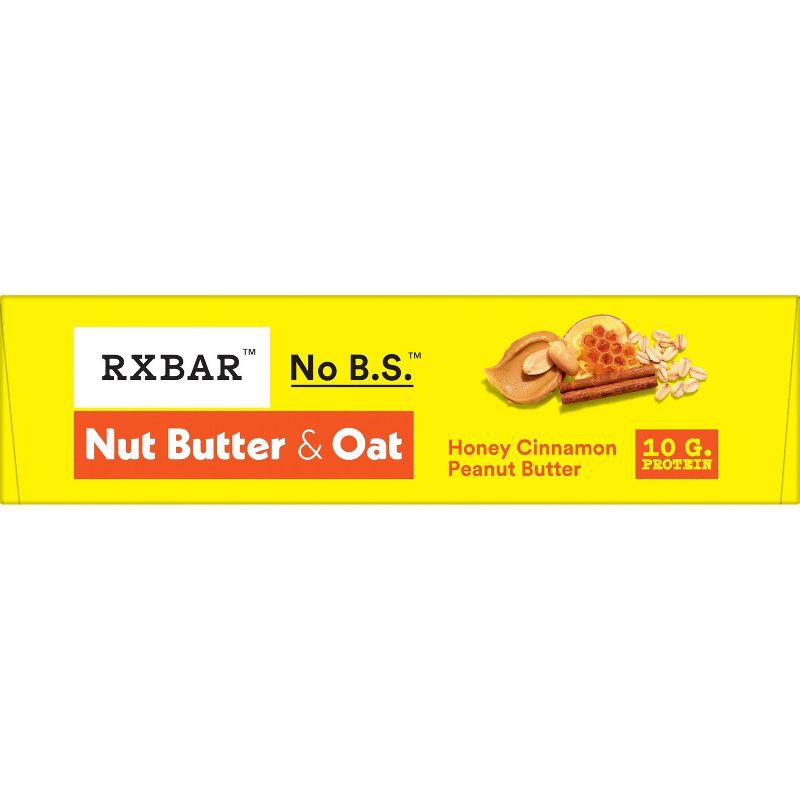 slide 11 of 12, RXBAR Nut Butter & Oat Honey Cinnamon Peanut Butter Protein Bars - 9.7oz/5ct, 9.7 oz, 5 ct