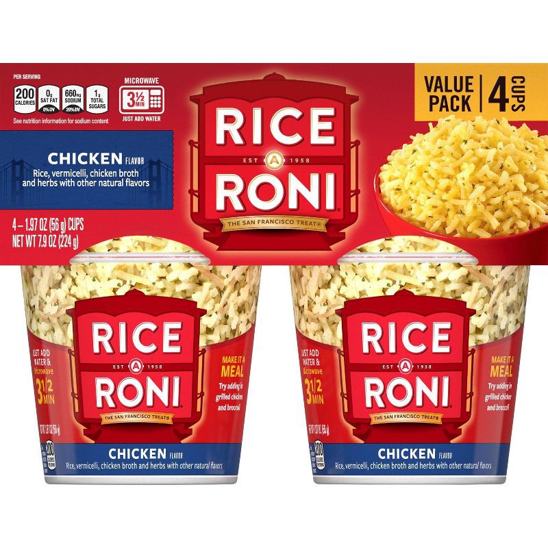 slide 2 of 3, Rice-A-Roni Chicken Cups - 4pk / 7.88oz, 4 ct, 7.88 oz