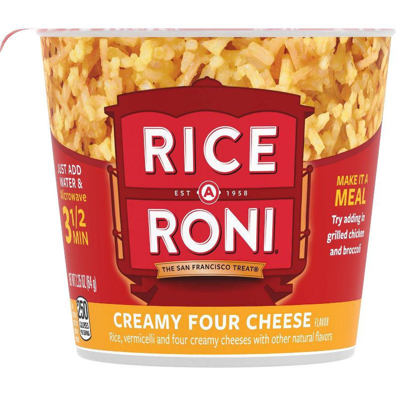 slide 3 of 3, Rice-A-Roni Creamy Four Cheese Cups - 4pk / 9oz, 4 ct; 9 oz