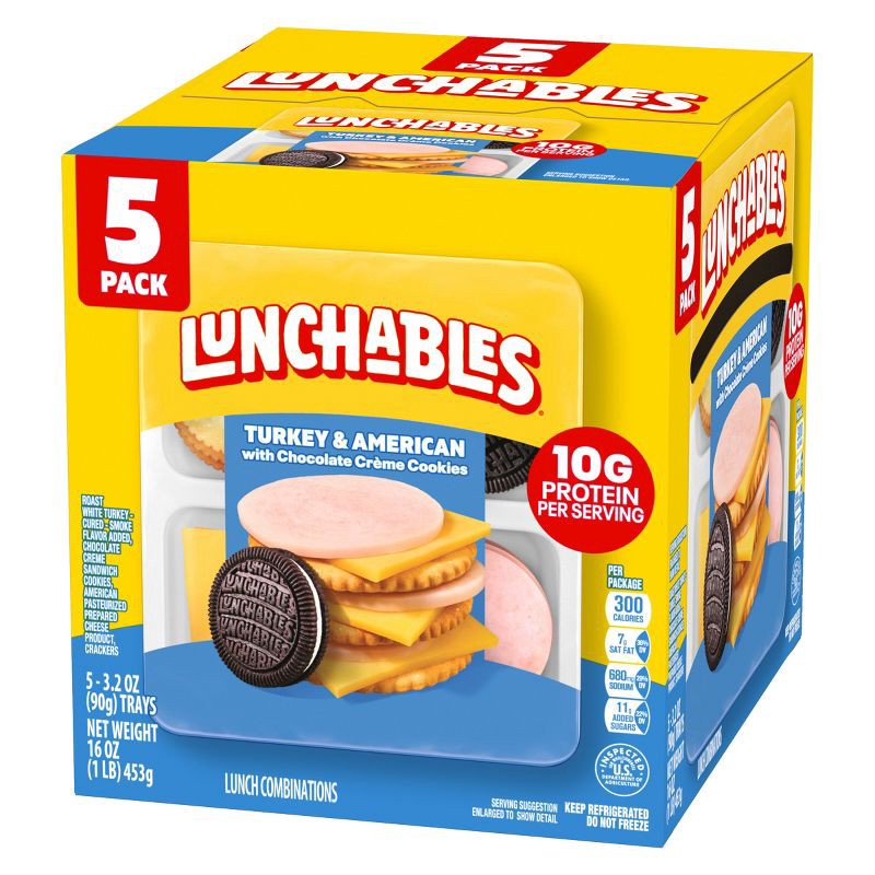 slide 9 of 11, Oscar Mayer Turkey Lunchables 5pk - 16oz, 5 ct; 16 oz