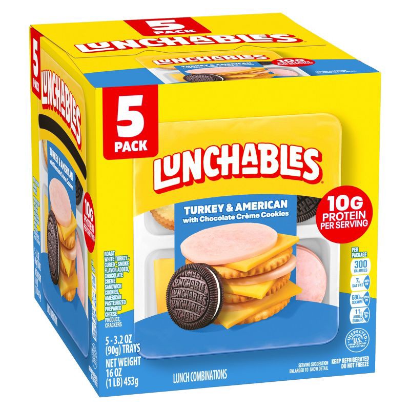 slide 10 of 11, Oscar Mayer Turkey Lunchables 5pk - 16oz, 5 ct; 16 oz