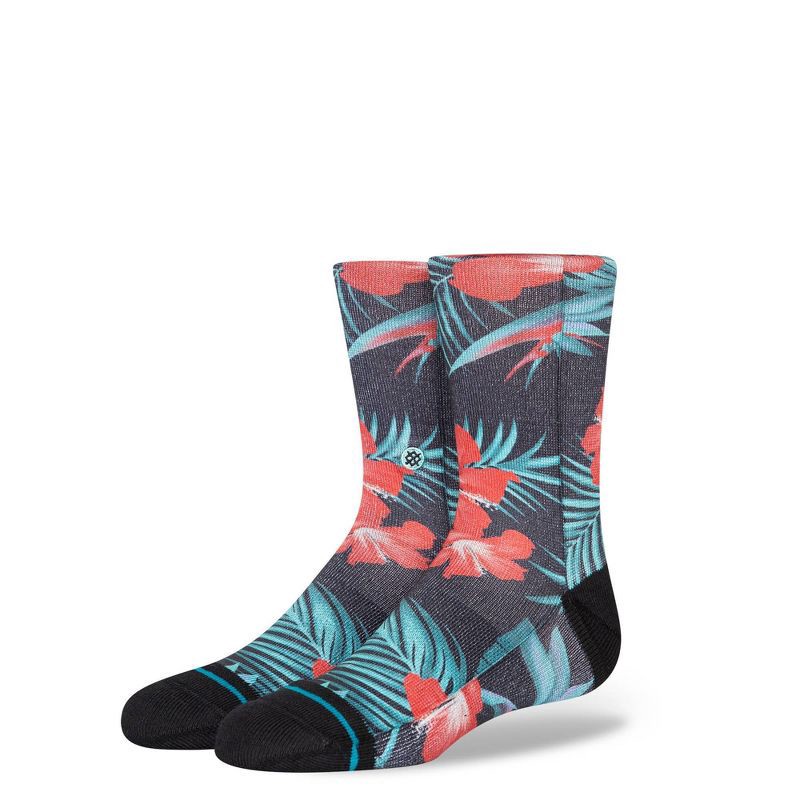 slide 1 of 10, Stance Kids' Tropical Flower Crew Socks - L, 1 ct