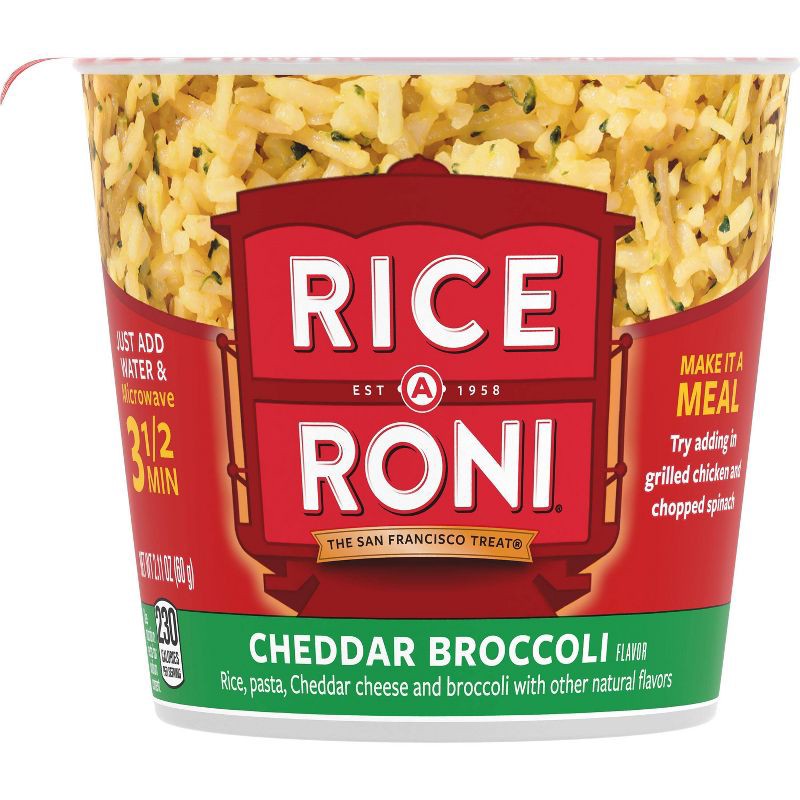 slide 3 of 3, Rice-A-Roni Cheddar Broccoli Cups - 4pk / 8.44oz, 4 ct, 8.44 oz
