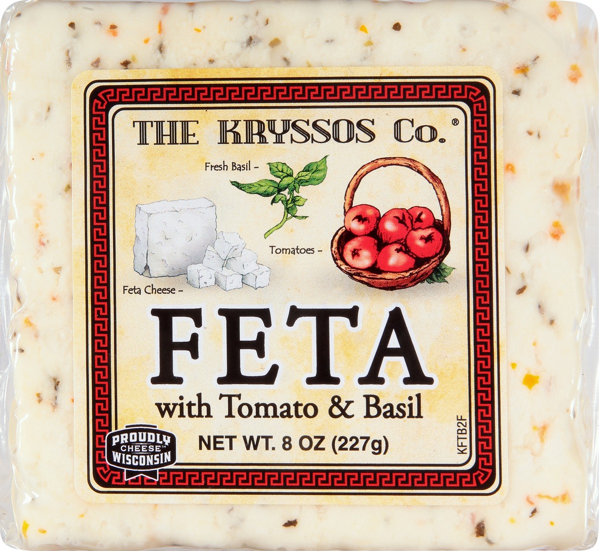 slide 1 of 11, Kryssos Tomato Basil Feta Chunk Cheese, 8 oz