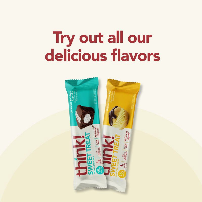 slide 6 of 9, think! THINK Boston Creme Pie Sweet Treat - 5ct/10.5oz, 5 ct, 10.5 oz
