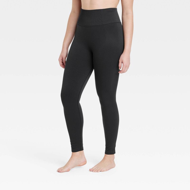 Women's Seamless High-Rise Leggings - All in Motion Black L 1 ct