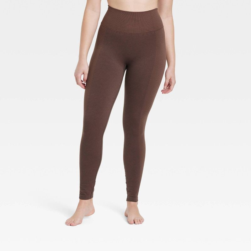 Women's Seamless High-Rise Leggings - All in Motion Espresso XS 1 ct