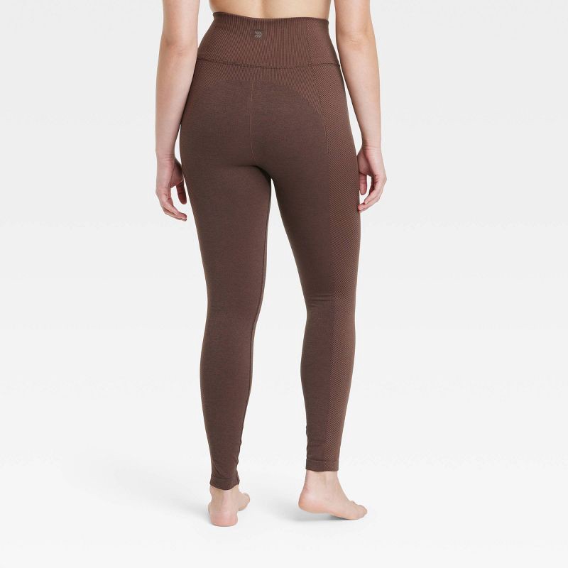 Women's Seamless High-Rise Leggings - All in Motion Espresso L 1 ct