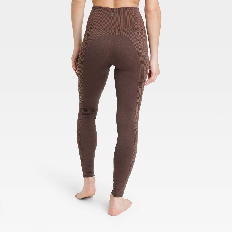 Women's Seamless High-Rise Leggings - All in Motion Espresso L 1 ct