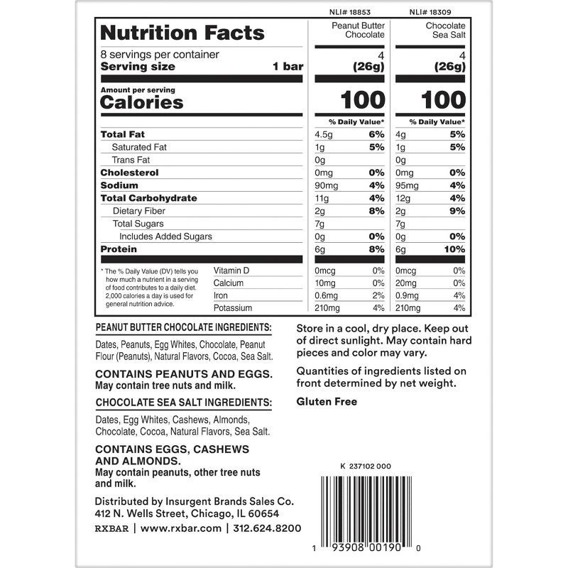 slide 2 of 9, RXBAR Minis Chocolate Sea Salt & Peanut Butter Chocolate Protein Bars - 7.36oz/8ct, 7.36 oz, 8 ct