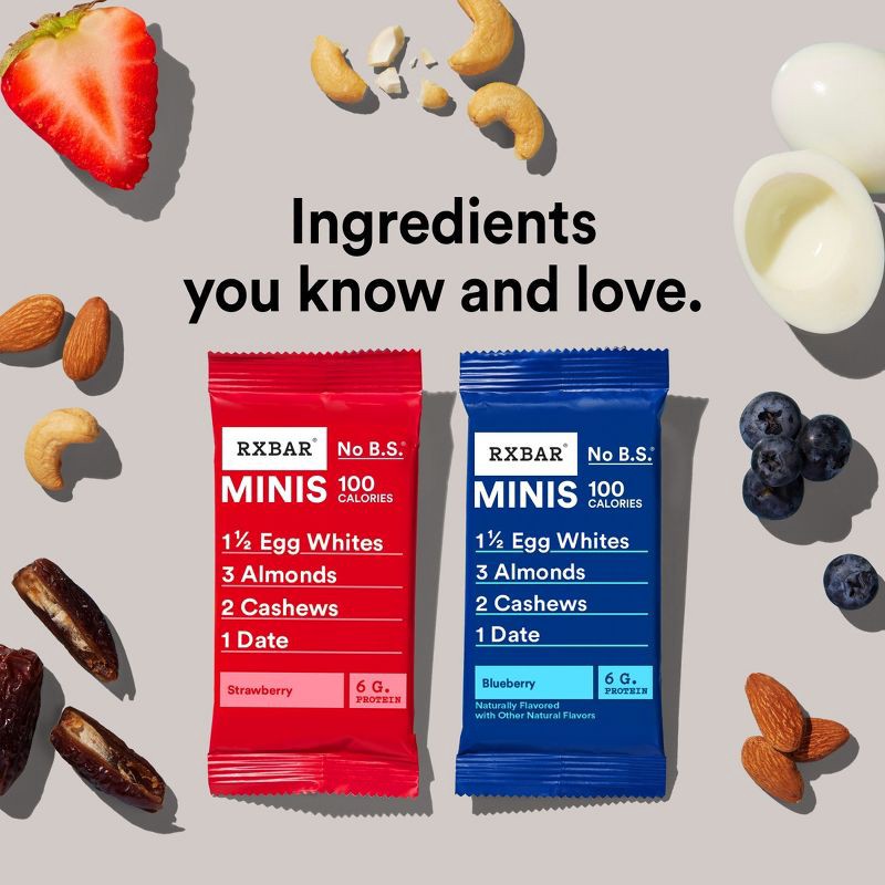 slide 4 of 9, RXBAR Mini Blueberry & Strawberry Protein Bars - 7.36oz/8ct, 7.36 oz, 8 ct