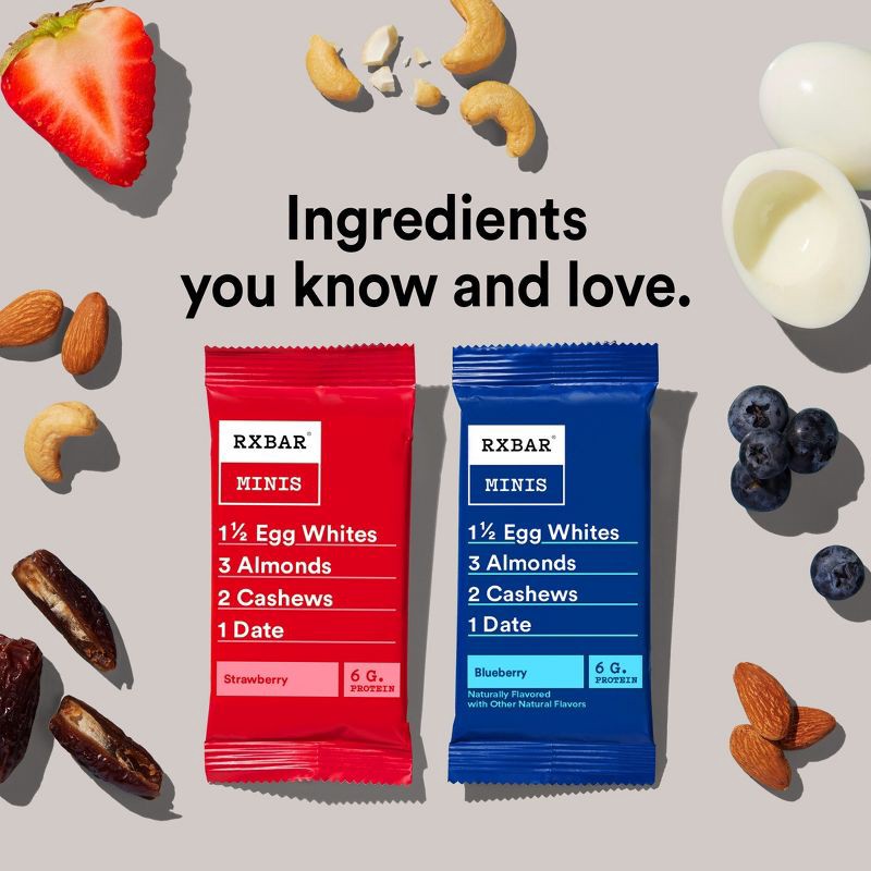 slide 4 of 9, RXBAR Mini Blueberry & Strawberry Protein Bars - 7.36oz/8ct, 7.36 oz, 8 ct
