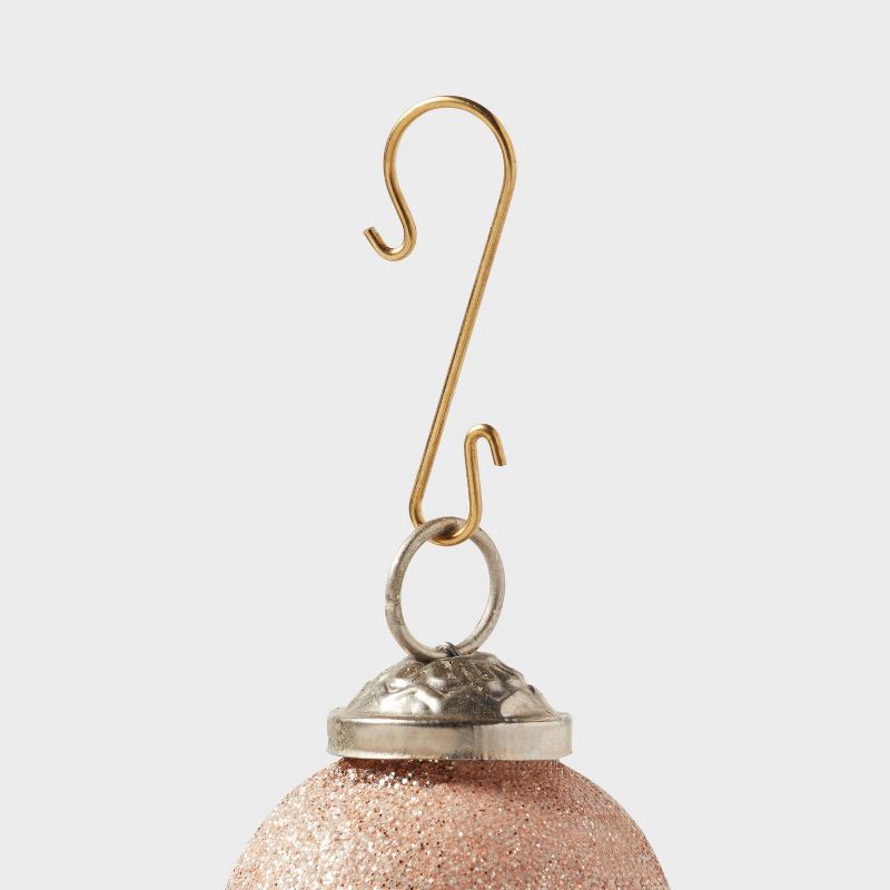 slide 3 of 3, 24ct Shatter-Resistant Round Christmas Tree Ornament Set Candy White/Champagne - Wondershop™: Durable, Indoor Use, 24 ct