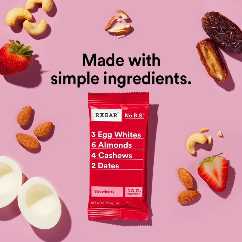 slide 4 of 12, RXBAR Strawberry Protein Bars - 9.1oz/5ct, 9.1 oz, 5 ct