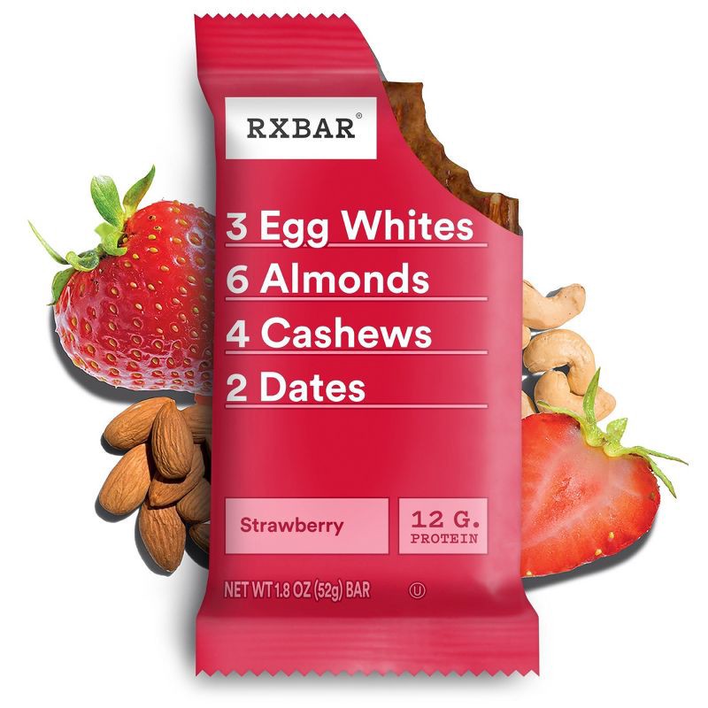slide 7 of 12, RXBAR Strawberry Protein Bars - 9.1oz/5ct, 9.1 oz, 5 ct