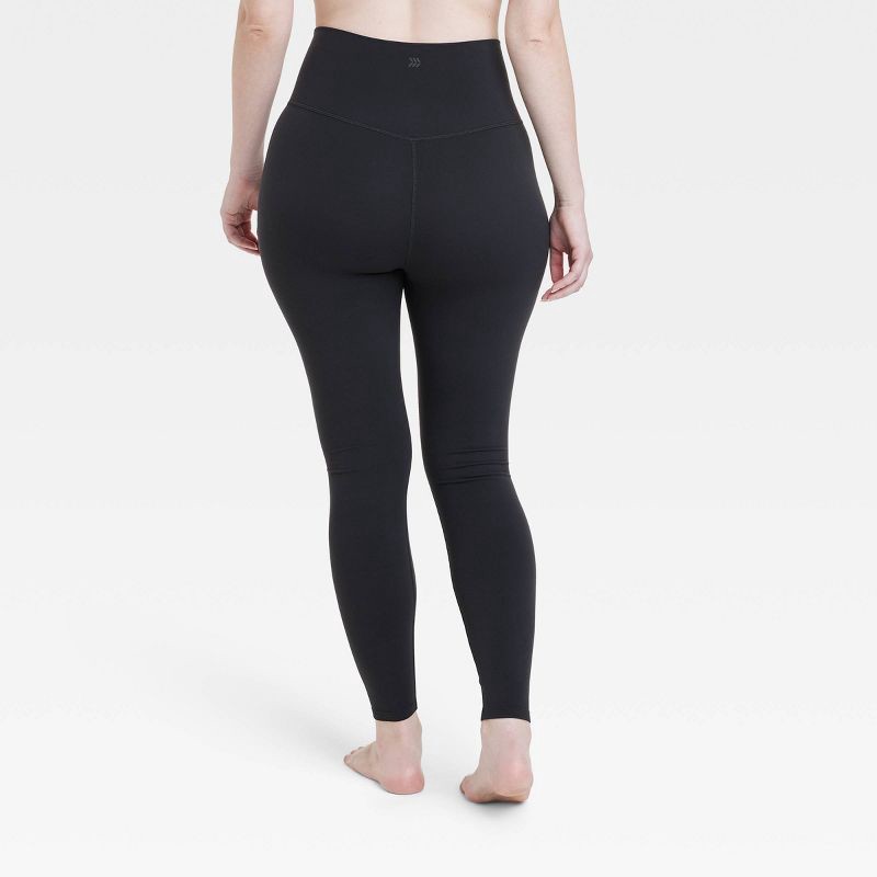 slide 4 of 6, Women's Everyday Soft Ultra High-Rise Leggings - All In Motion™ Black L: Moisture Wicking, Quick Dry, UPF 50+, 1 ct