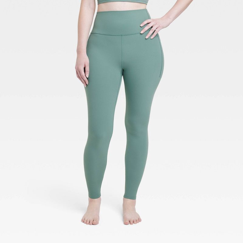 Women's Everyday Soft Ultra High-Rise Pocketed Leggings 27 - All in Motion  Green L 1 ct