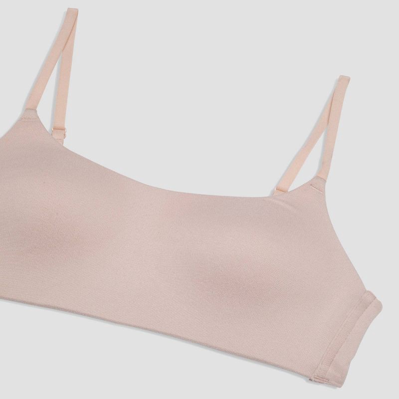 slide 2 of 3, Maidenform Girls' Wire Free Padded Bra - Beige 36A: Adjustable Strap, Back Hook Fastener, Solid Pattern, 1 ct