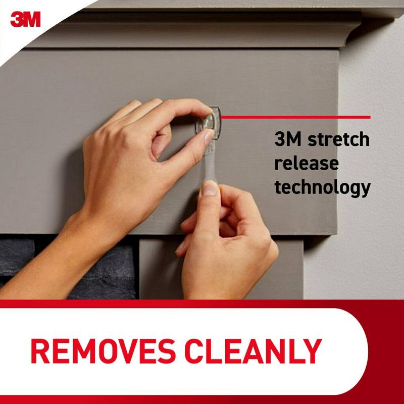 slide 8 of 12, Command Mega Pack Damage-Free Hanging Clear Mini Hooks with Adhesive Strips, 1 ct