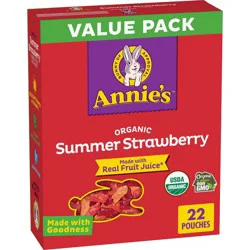 Annie's Organic Fruit Snacks Strawberry - 22ct/15.4oz