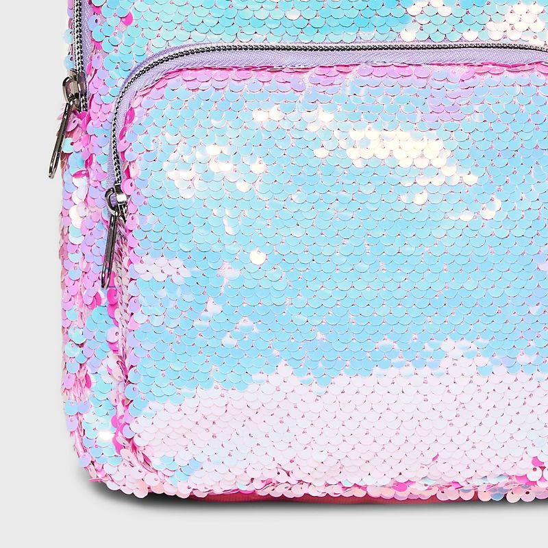 slide 5 of 5, Kids' 7" Unicorn Flip Sequin Mini Backpack - Cat & Jack™ Pink: Lightweight Novelty Bag for Ages 3-10, 1 ct