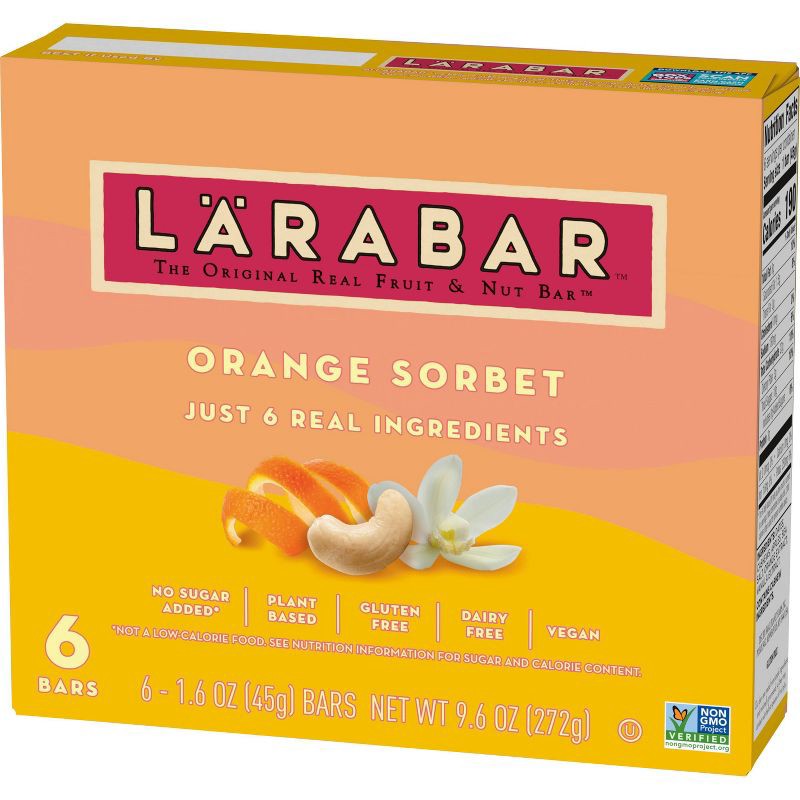 slide 3 of 5, Larabar Orange Sorbet - 6ct/9.6oz, 6 ct, 9.6 oz