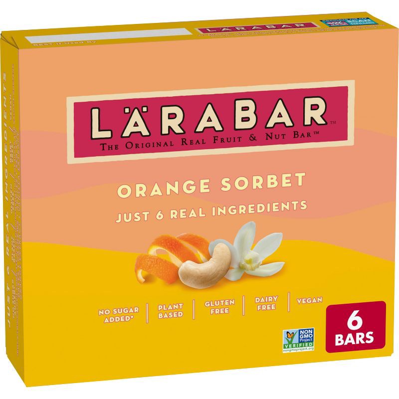 slide 1 of 5, Larabar Orange Sorbet - 6ct/9.6oz, 6 ct, 9.6 oz