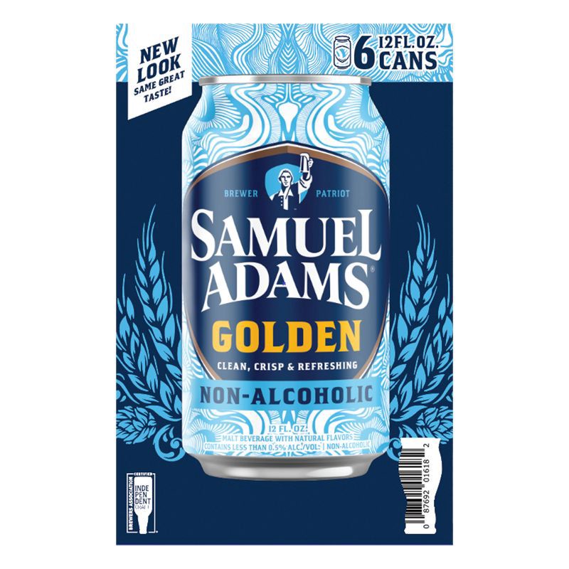 slide 5 of 9, Samuel Adams Golden Non-Alcoholic Beer - 6pk/12 fl oz Cans, 6 ct; 12 fl oz